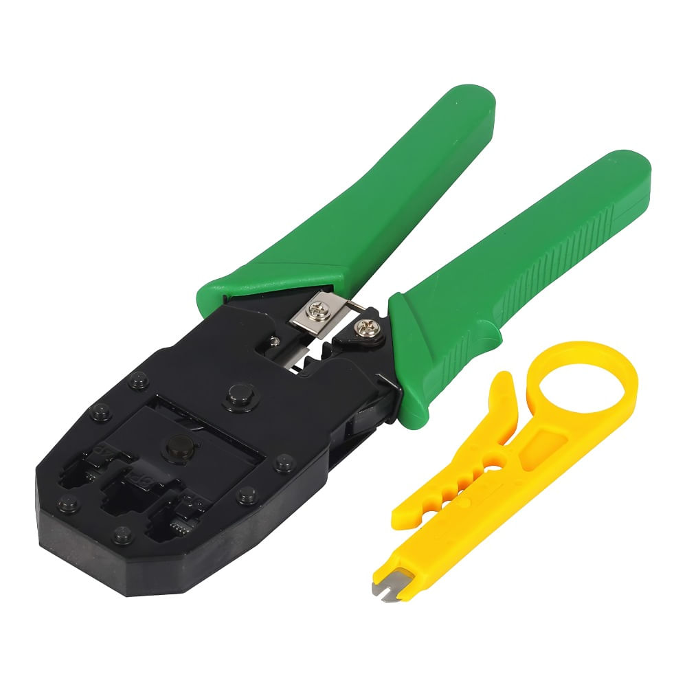 Alicate de Crimpar RJ45/RJ11/RJ12 + Decapador/Insersor